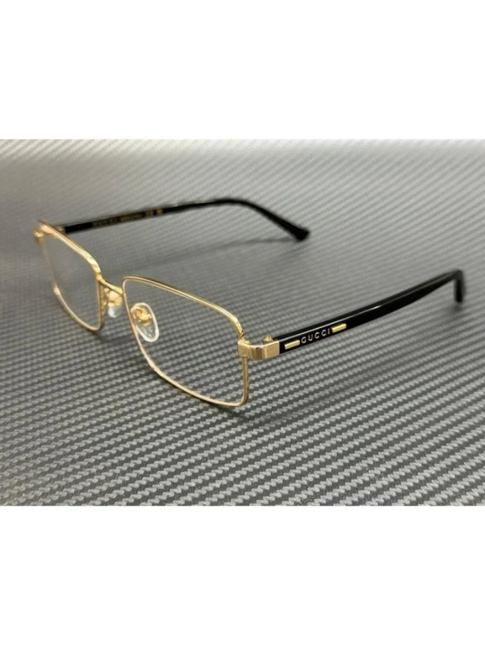 New Gucci Men Gold Black Eyeglasses 59-18-145